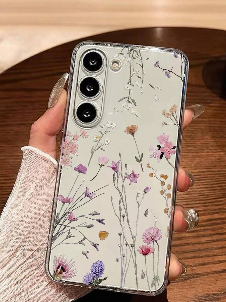 1个精美花卉软壳手机壳,兼容华为荣耀、Galaxy A04e/12/A13/A14/A34/A50/A52/A53/A54/S21/S22/S23/S24/S25/S25 Ultra/S25 FE/S26/S26 Plus/S26 Ultra/S26 Edge、6A/7A/8A、12T/13T/15T/15T Pro(国际版) - 無色 - 查看 1