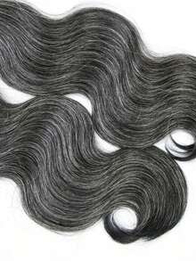 Y WIGS 100克 14-16英寸 100%真人发 波西米亚风波浪编发接发，灰白相间，轻盈无缝编发髻，适合女神辫 - SGray - 查看 7