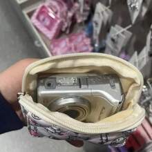 Túi đựng mỹ phẩm, ví đựng thẻ, hộp đựng tai nghe, ví đựng chìa khóa, túi đựng CCD mềm mại, dễ thương, thêu nơ, có khóa kéo. - Xem 3