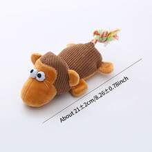 One Cute Animal Design Dog Plush Toy - Interactive And Bite-Resistant Pet Chew Toy! - 灰色大象 - 查看 5