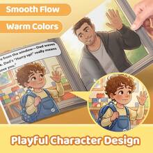 Kindergarten Reading Game Series – First Day, School Routine, Making Friends, Teacher Trust, Nap Time & Classroom Confidence, Illustrated Early Learning Activities, Multiple Titles Available - Falling In Love With Kindergarten - View 4
