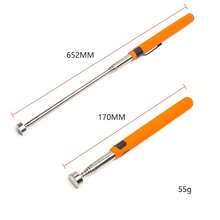 1pc 8lb Magnetic Pickup Tool, Ergonomic Design With Retractable Stainless Steel Shaft And Fashionable Orange Handle For Easy Grabbing, Automotive Repair Tool - A - View 8