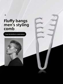 Pente de Dentes Largos Fofo, Cria Textura Volumosa e Efeito de Levantamento, Adequado para Homens e Mulheres, Feito de Material Plástico ABS de Alta Qualidade, Adequado para Todos os Tipos de Cabelo Incluindo Grosso, Cacheado, Ondulado e Natural, Perfeito para Uso Doméstico e de Viagem, Fácil de Pentear e Estilizar, Escolha Ideal para Cuidados Diários com o Cabelo, Leve e Portátil, Ferramenta Essencial de Cuidados com o Cabelo, Imprescindível para Estilização Masculina, Pente de Estilização Masculina - Multicolorido - Visão 6