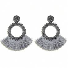 2 đôi bông tai tua rua tối giản dành cho nữ, bông tai thời trang phù hợp cho kỳ nghỉ. - tua - Xem 19