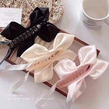 Ballet Style White Satin Bow Cat Ear Headband, Sweet Princess Banana Hair Clip Hairband For Women - Multicolor - View 9