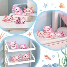 4 In 1 Axolotl Micro Blocks Animal Models Building Block Toys Aquatic Amphibian Axolotl Model Building Blocks Animal Biological Toys For Unisex Gifts Creative Ornaments - Multicolor - View 5