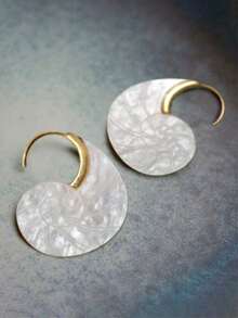 2pcs/Set Vintage Bohemian Style Faux Pearl Decor Artistic Bridal Wedding Earrings, Modern Bridesmaid Gift - 多色 2 - 查看 1