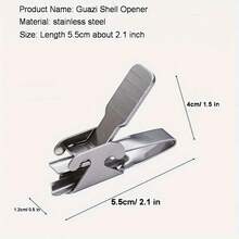 不锈钢葵花籽去皮器，适用于去除葵花籽、西瓜籽和其他种子的皮 - 銀色 - 查看 3