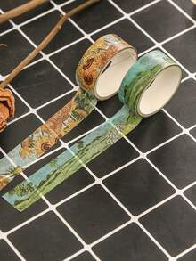 20 cuộn/hộp băng dính Washi chủ đề tranh sơn dầu thế giới, băng dính trang trí họa tiết tranh sơn dầu cổ điển, thích hợp để trang trí đồ dùng nghệ thuật, tạo nhật ký vẽ tranh, làm quà tặng cho bạn bè. - Bộ - Xem 7