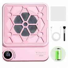 Makartt Rechargeable Nail Dust Collector - 5500RPM Dust Collector Nail Tech ERYNOS Adjustable Speed, Compact&Quiet For Acrylic Nail Polish Manicure Salon&Home Use With 10pcs Filters&Dust Brush - Pink - View 11