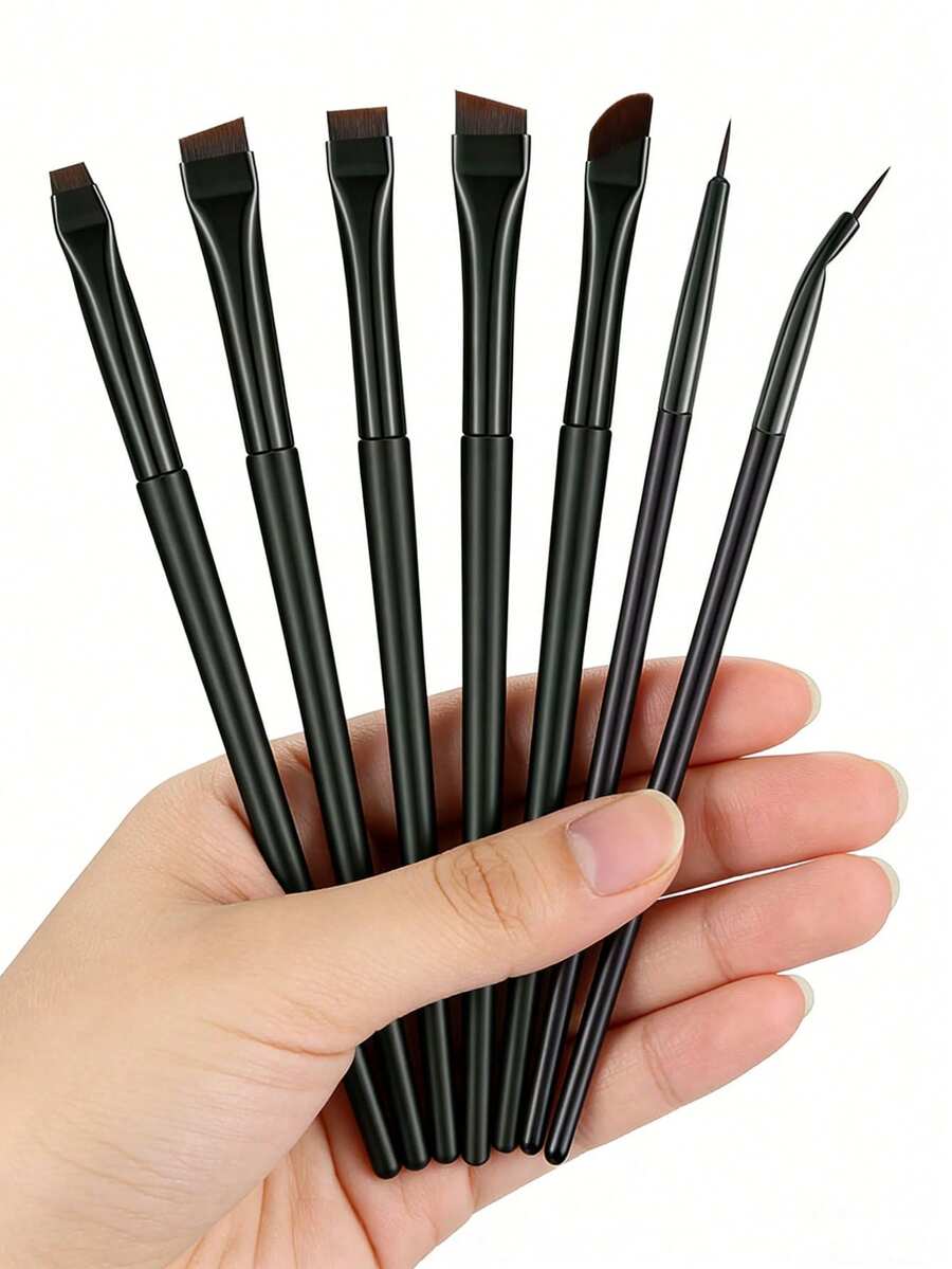 Bộ 7 cọ trang điểm mắt bao gồm cọ kẻ lông mày, cọ kẻ mắt, cọ kẻ mắt chuyên nghiệp, cọ dẹt vát, dụng cụ trang điểm mắt hoàn hảo cho người mới bắt đầu, giúp bạn tạo ra nhiều kiểu trang điểm mắt khác nhau. - Nhiều màu - Xem 1