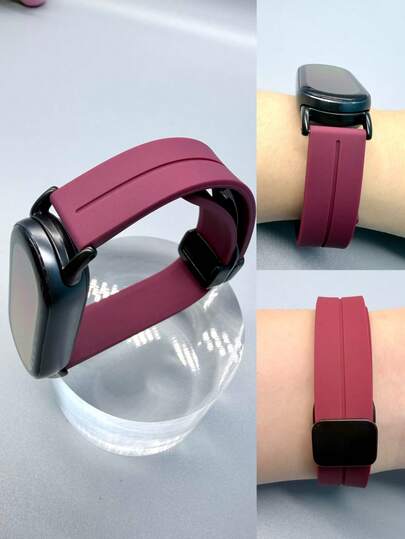1 pieza Correa de reloj de silicona, correa deportiva magnética plegable, compatible con Xiaomi Mi Band 10/10 NFC, adecuada para Xiaomi Watch 8/9/10/NFC, unisex