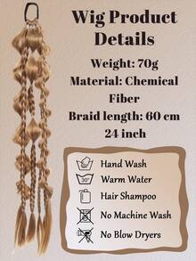 24 Inch Handmade Mixed Color Bubble Twist Braids - Vacation Style Hair Tie, Suitable For All Hair Types - Multicolor - View 3