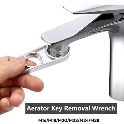 6-In-1 Faucet Pressure Booster Wrench, Faucet Aerator Disassembly Wrench, Durable Zinc Alloy Material, Easy Grip Design, Suitable For Kitchen And Bathroom, Water-Saving