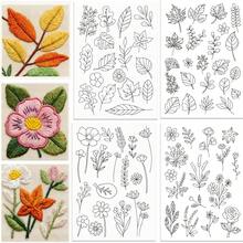 Water-Soluble Printed Leaf And Flower Embroidery Pattern Stabilizer Design, Suitable For Handmade Sewing Enthusiasts To Paste And Sew Embroidery Paper - A256 - View 14