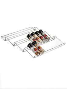 Bộ 1/4/8 lọ đựng gia vị, hộp đựng gia vị nghiêng bằng acrylic trong suốt, khay đựng gia vị có thể mở rộng để trên mặt bàn bếp (Không bao gồm lọ gia vị) - Nhiều màu - Xem 3