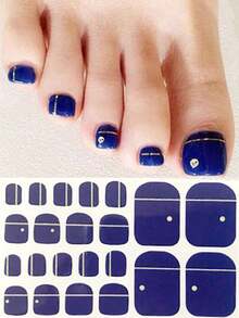 Pegatinas para arte de uñas de los pies, diseños de corazones y patrones geométricos de dibujos animados, purpurina multicolor, diseño mixto versátil, fácil aplicación con raspador - Multicolor - Ver 54