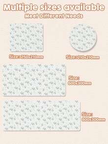 1 件装，蓝色铃兰小猫图案 PU 皮革鼠标垫，笔记本电脑桌垫，防滑，可水洗，防污，适合情侣/学生/办公室/学习空间，生日礼物，毕业礼物。 - 查看 5