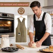A Solid-Colored Cross-Fronted Sleeveless Apron, A Simple And Stylish New Design For Home Kitchens. Waterproof And Oil-Resistant, Perfect For Cooking And Dining Purposes. - Multicolor - View 7