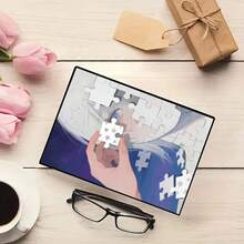 Lovely Anime-Style Jigsaw Puzzle Notebook, Suitable As A Gift For Girlfriend - Black - View 7