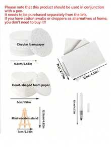 10张3D纹理艺术画布纸，蓬松纹理画板，适合DIY工艺品和绘画 - 白色 - 查看 11