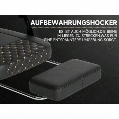 PVC Gaming Chair, Gaming Chair With Massaging Footrest, Ergonomic Computer Chair, Gaming Chair, Office Chair, Load Capacity 150 Kg, Black Color.