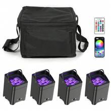 SEBRUANC 80W Six-In-One Wireless Stage Par Light, 36 LED RGB Party Par Light Built-In 8800mA High-Capacity Battery And Remote Control , 6CH/10CH Party Light For Bar KTV Disco DJ Wedding Stage Performance Light Up House Dyeing Light - US A Type Plug(110-127V) - View 11
