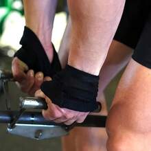 Alças de Elevação em Formato de 8 de Uso Pesado, Adequadas para Levantamento de Peso Morto, Levantamento de Peso e Treinamento de Força - Alças de Treino Ajustáveis Antiderrapantes com Bandagens de Pulso, Aplicáveis para Puxadas/Levantamento de Peso Morto, Cintos de Fitness de Treinamento de Força Masculino - Multicolorido - Visão 6
