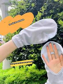 1 par de guantes cortos de mujer para primavera/verano, adecuados para conducir a diario, montar en bicicletas eléctricas, protección UV, guantes sin dedos para dar sombra, cubiertas protectoras, guantes con dedos ganchudos, unisex, para actividades al aire libre, regalo de vacaciones, festival, fiesta - Multicolor - Ver 11