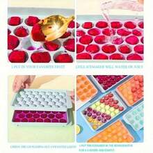 1 Piece Round Ice Ball Mold With Lid, Made Of Flexible Silicone For Effortless And Easy Demolding, Specially Designed For Freezer Use, An Ideal And Practical Tool For Making Delicious Cocktails And Refreshing Cold Drinks In Daily Life. - Baby Blue - View 6
