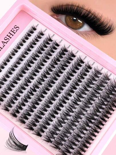 LIMEIKAI 240 Clusters Individual False Eyelashes DIY Eyelash Extensions Crisscross Lightweight Soft Daily Cluster False Eyelashes Thin Band Natural False Eyelashes Eyelash Clusters, Eyelash Clusters, Individual False Eyelashes, Eyelashes, False Eyelashes