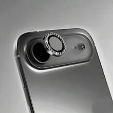 Apple 17 Air/17e/16e Camera Lens Protector, Shiny Metal Single Ring Tempered Glass Cover, High-Definition Transparent Scratch-Resistant, Easy To Install, High-Quality Protector - Black - View 2