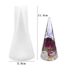 Bộ khuôn hình chóp và hình nón bằng nhựa Epoxy - Khuôn silicon để tự làm tinh thể nhọn, đồ thủ công bảo quản hoa, giá trưng bày trang sức, nhẫn, đồ thủ công làm nến. - Nhiều màu - Xem 14