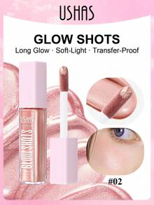 USHAS珠光高光，防水配方，提亮面部妆容，多效合一高光，持久光泽，适合所有肤质，节日和派对妆容必备 - #02 - 查看 9