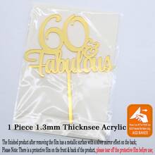 1 chiếc phụ kiện trang trí bánh số bằng acrylic vàng, số 10/18/30/40/50/60/70/80/100, trang trí bánh sinh nhật tuyệt vời cho tiệc kỷ niệm, que cắm bánh tráng gương có thể tái sử dụng để trang trí bánh. - Xem 13