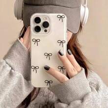 可爱3D蝴蝶结果冻蝴蝶结手机壳，兼容 17 Pro Max/16 Pro Max、15 Plus/14 Pro、新款13 Pro、12 Pro、11，卡通双层IMD硬质保护壳 - 蝴蝶結 - 查看 2