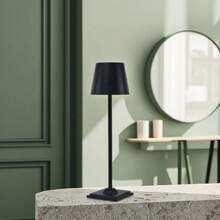 Portable Rechargeable LED Decorative Table Lamp, Touch Dimming, 3 Color Temperatures, Metal Minimalist Design, Square Base & Upright Lamp Body, Built-In Lithium Battery, USB Charging, Suitable For Bedside, Living Room, Study - Multicolor - View 8