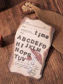 70 pièces/boîte Timbres en bois de la série capsule temporelle carrée vintage rose marron - Alphabet anglais majuscule et minuscule, chiffres et symboles pour le scrapbooking DIY et la décoration - Ensembles - Voir 9