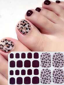 Nail Art Toe Stickers, Assorted Designs Including Glitter, Cartoon Hearts, Geometric Patterns, Solid Colors, Versatile Mixed Styles, Easy Application With Scraper - Multicolor - View 47