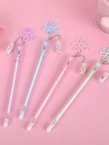 4 chiếc bút bi kiểu dáng chai lọ, màu trung tính, ngòi 0.5mm, viết trơn tru, thích hợp cho mùa tựu trường, văn phòng phẩm, đồ dùng học tập và phần thưởng cho giáo viên. - Bộ - Xem 2