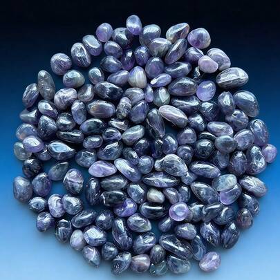 100g Thạch anh tím đậm, thích hợp dùng làm vật liệu lấp đầy chậu cây, đá trang trí bể cá.