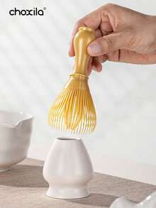 choxila 1pc Reusable Plastic Matcha Whisk, Suitable For Matcha, Latte And Powdered Drinks, Easy To Clean For Home, Office, Cafe And Travel Use - Tea Whisk - View 4