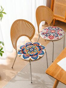 SANMOSPIN 1 chiếc đệm ngồi tròn kiểu Bohemian họa tiết hoa, có thể tháo rời và giặt được, chống trượt, tạo cảm giác thoải mái cho ghế văn phòng, ghế ăn gia đình, phòng học, trang trí nhà cửa. - Nhiều màu - Xem 10