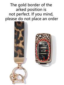 New Leopard Print Universal Car Key Fob Cover Set, Freely Matched With Car Key Chain And Screwdriver. Anti-Scratch, Anti-Drop, +0.1mm Ultra-Thin & Ultra-Quiet. 3-Button Folding, Precise Fit Car Models (Includes Installation Screwdriver). 360° Signal Protection, Anti-Fingerprint Coating, Durable As New [Please Check Details Page For Compatible Models] - a - View 3