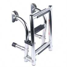 Foldable Stainless Steel Boat Ladder Folding Boarding Ladder 3 Steps Boat Marine - Silver - View 3