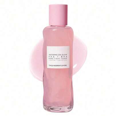 Watermelon Glow Pha + Bha Pore-tight Toner | Hidratante + Minimizador de Poros | 150ml (1.35 fl. oz) Ácido Hialurónico, Agua de Cactus, Willow Bark