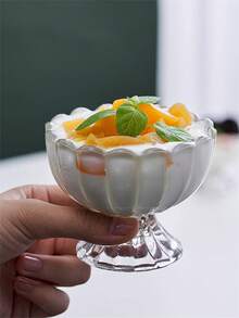 4pcs Glass Dessert Bowl - 5 Oz Mini Glass Ice Cream Cup With Base, Tulip Ice Cream Cup With Base, Small Vintage Glass Parfait Cup, Suitable For Desserts, Sundaes, Fruits, Puddings, Ice Cream, Salads, Cocktails, Condiments, English Fruitcake - Transparent - View 9