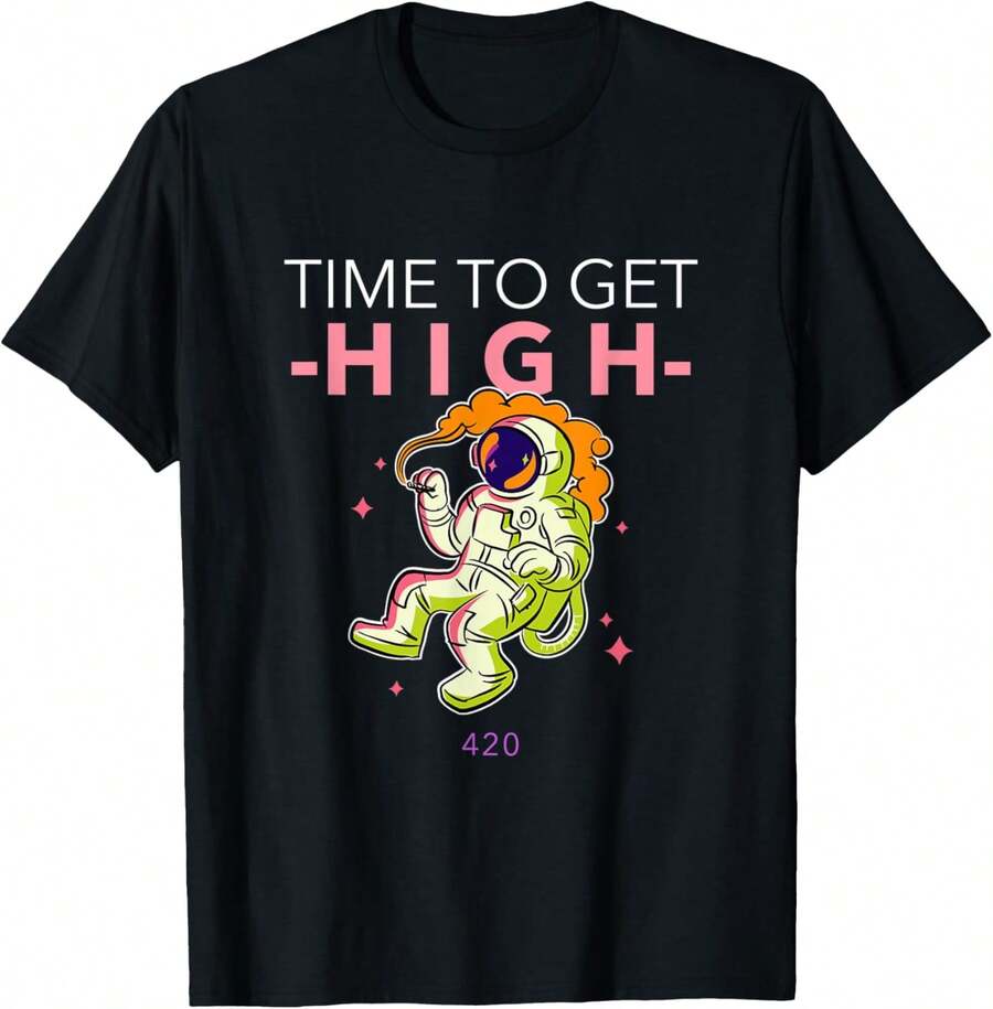 Time To Get High 420 T-Shirt - Black - View 1