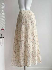 Women's New Elegant Simple Refreshing Vacation Style A-Line Skirt Fall Cloth For Women - 黃色 - 查看 7