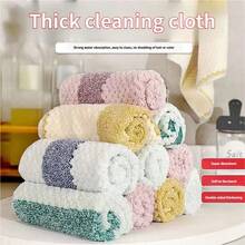 30/10 chiếc Khăn Lau Nhà Dày Họa Tiết Hoa Châu Âu, Khăn Lau Nhà Bếp, Khăn Lau Bát Bằng Sợi Microfiber, Không Xơ Vải, Có Thể Tái Sử Dụng, Siêu Thấm Hút & Nhanh Khô, 10 Inch x 10 Inch - Nhiều màu - Xem 7
